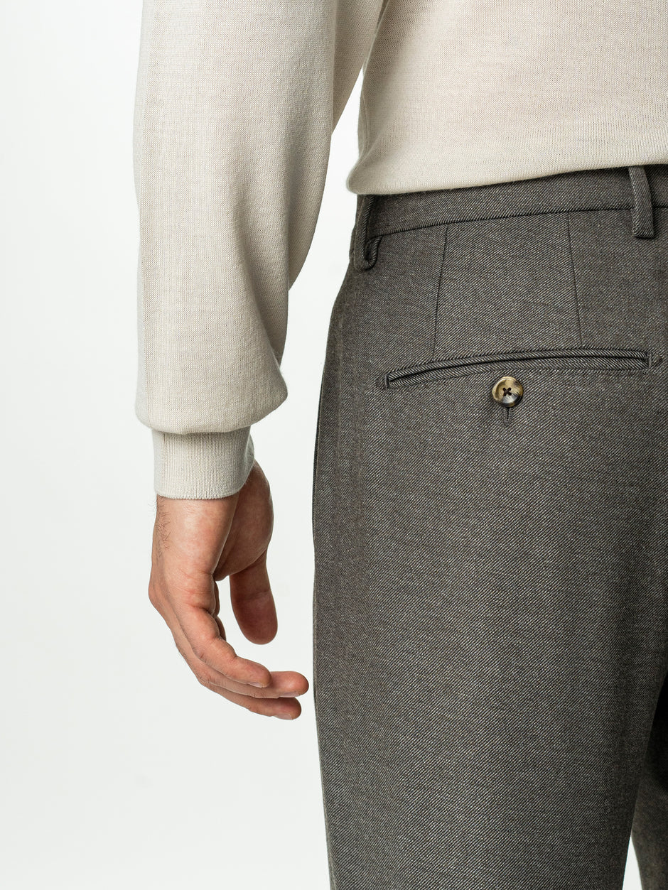 Pantaloni Bej Barbati Office Stretch Relax Fit BMan0001 (5)