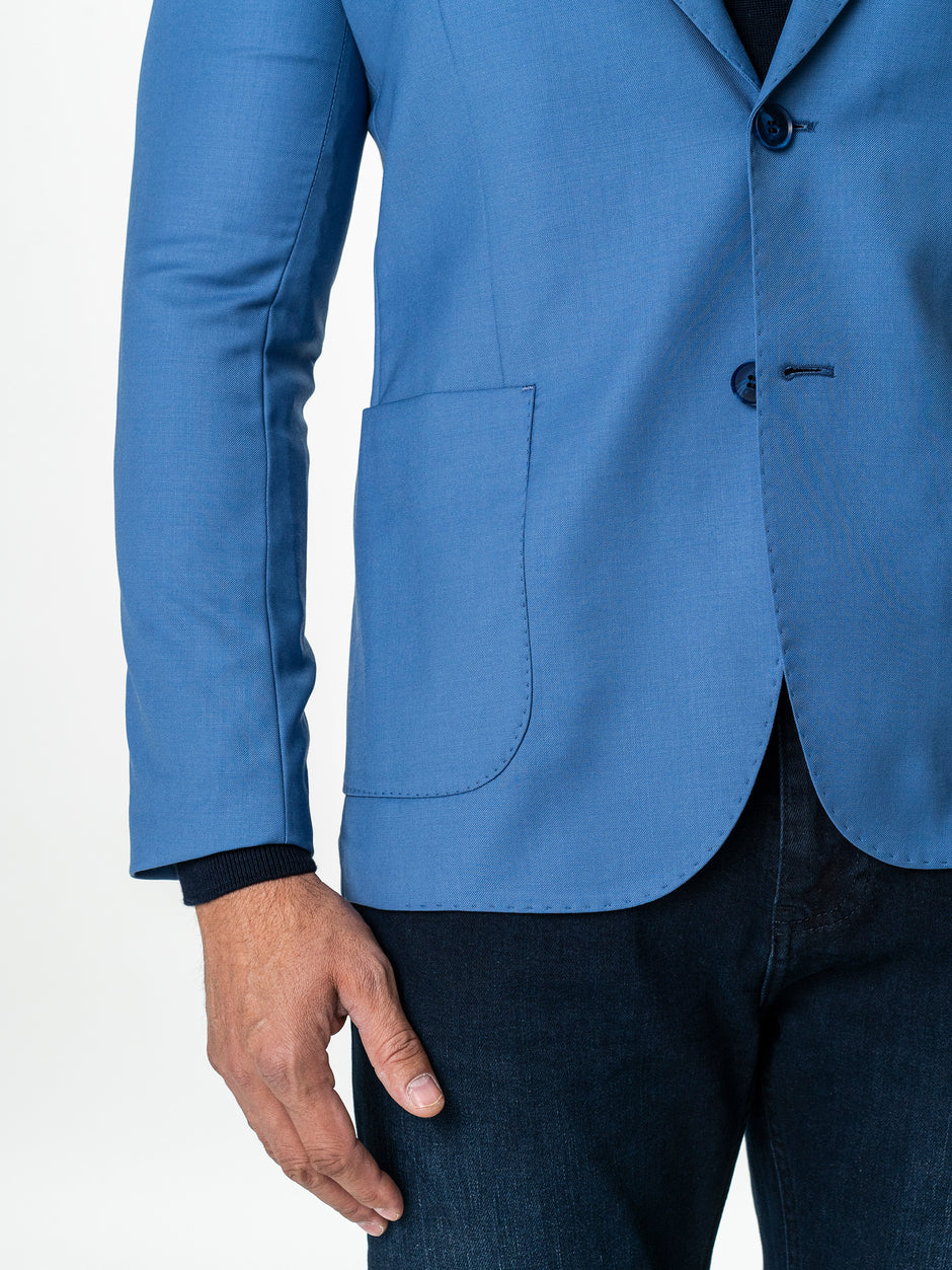 Sacou Barbati Bleu 100% Lana Vitale Barberis BMan0056 (5)