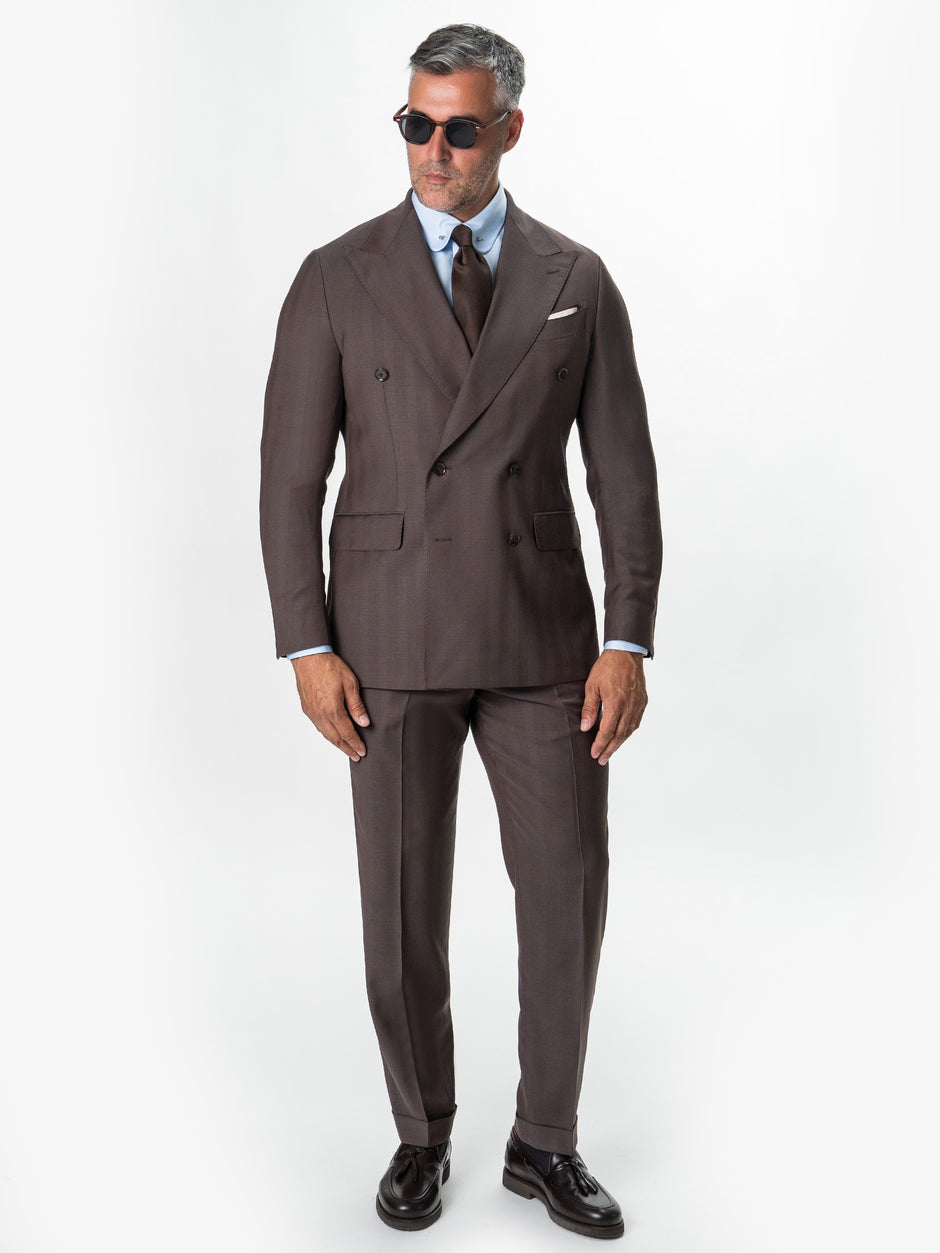 Costum Barbati Maro Double Breasted 100% Lana Loro Piana BMan0105 (3)