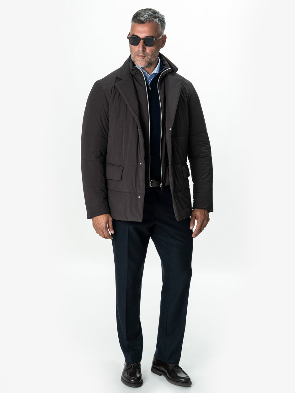Pantaloni Eleganti Barbati Bleumarin din Lana BMan0112 (2)