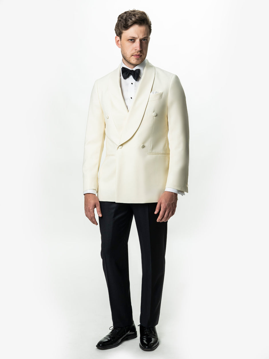 Costum Mire Smoking Alb Perla Lana Vitale Barberis BMan344 (9)