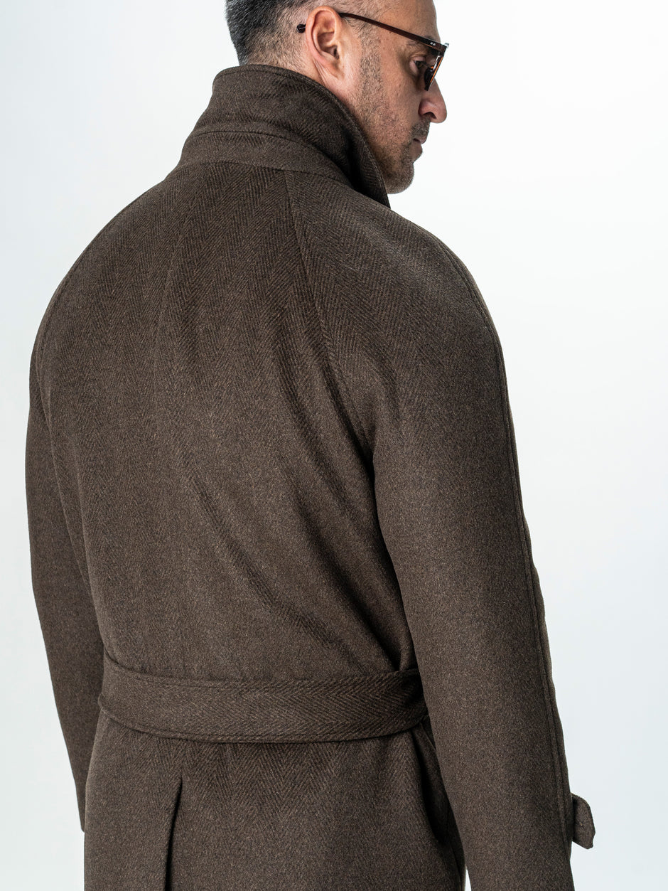 Palton Barbati Iarna Maro 100% Lana Twill BMan0006 (10)