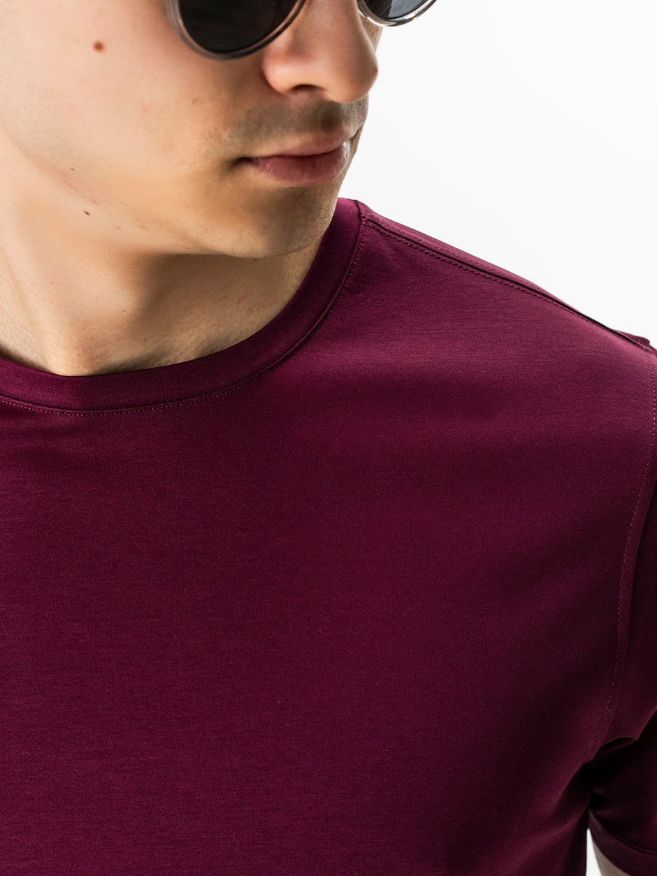 Tricou Premium Barbati Bordo 100% Bumbac Egiptean BMan278 (3)