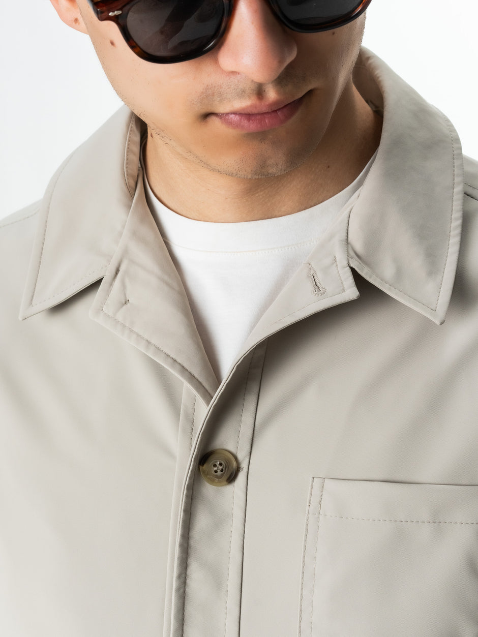 Jacheta Barbati Crem Flexo Camasa Tip Overshirt Barbati BMan0049 (7)