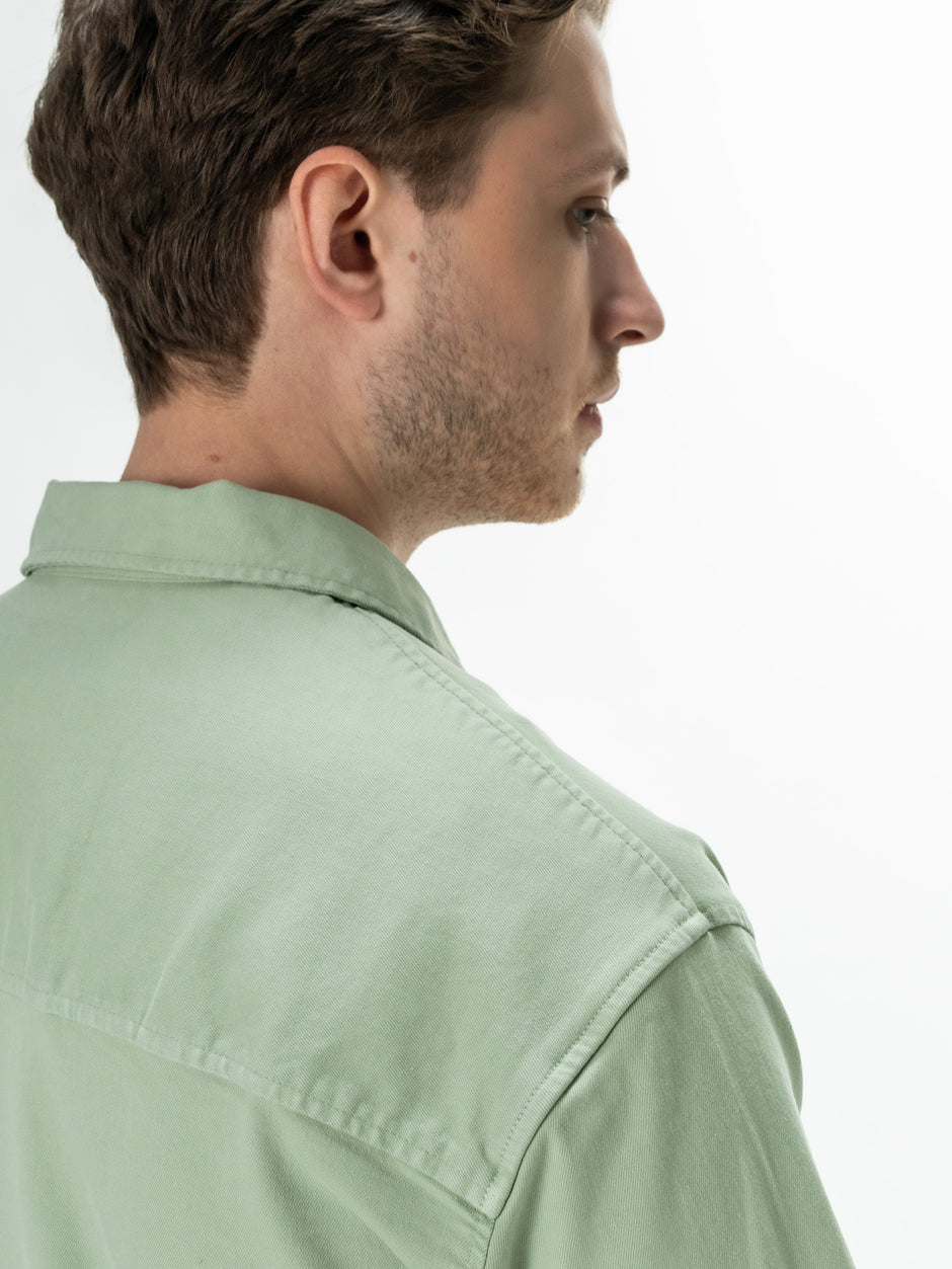 Jacheta Barbati Verde Lime  Camasa Overshirt 100% Bumbac BMan0041 (7)