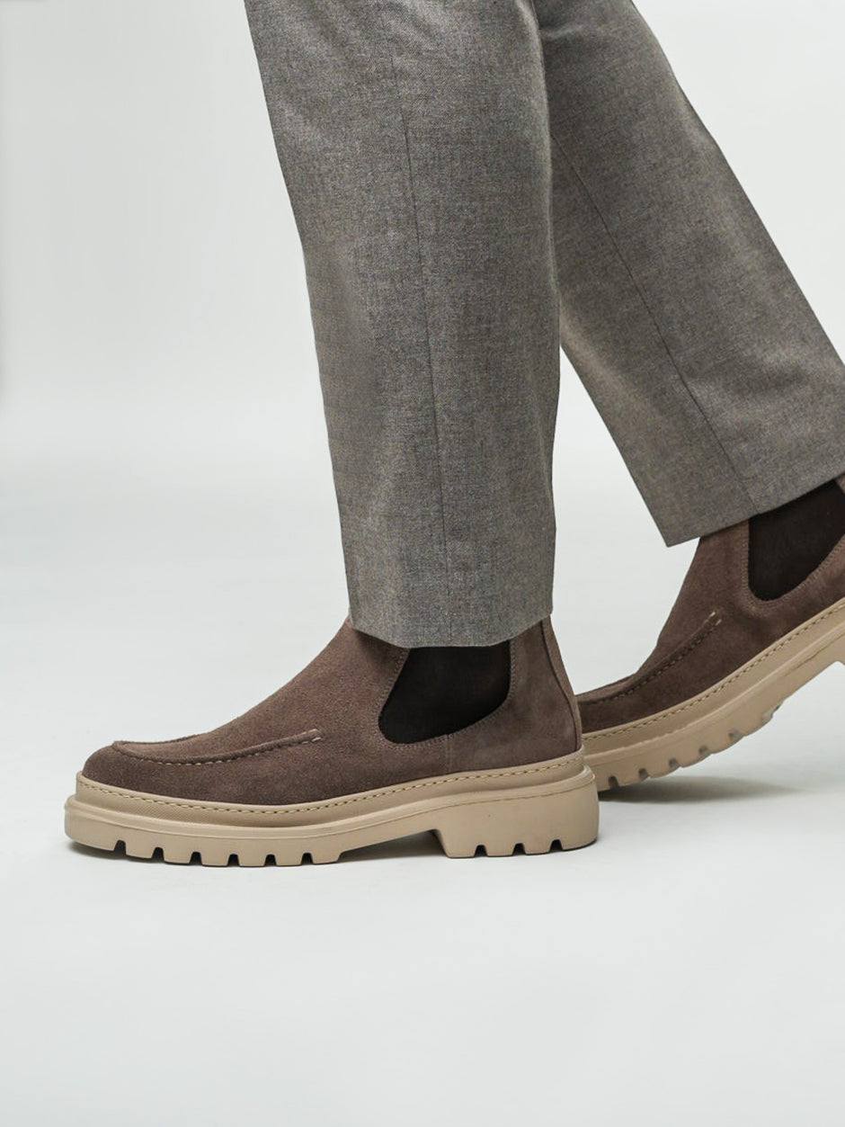 Ghete Barbati Maro Din Piele Intoarsa Cu Talpa Din Spuma BMan149 (5)