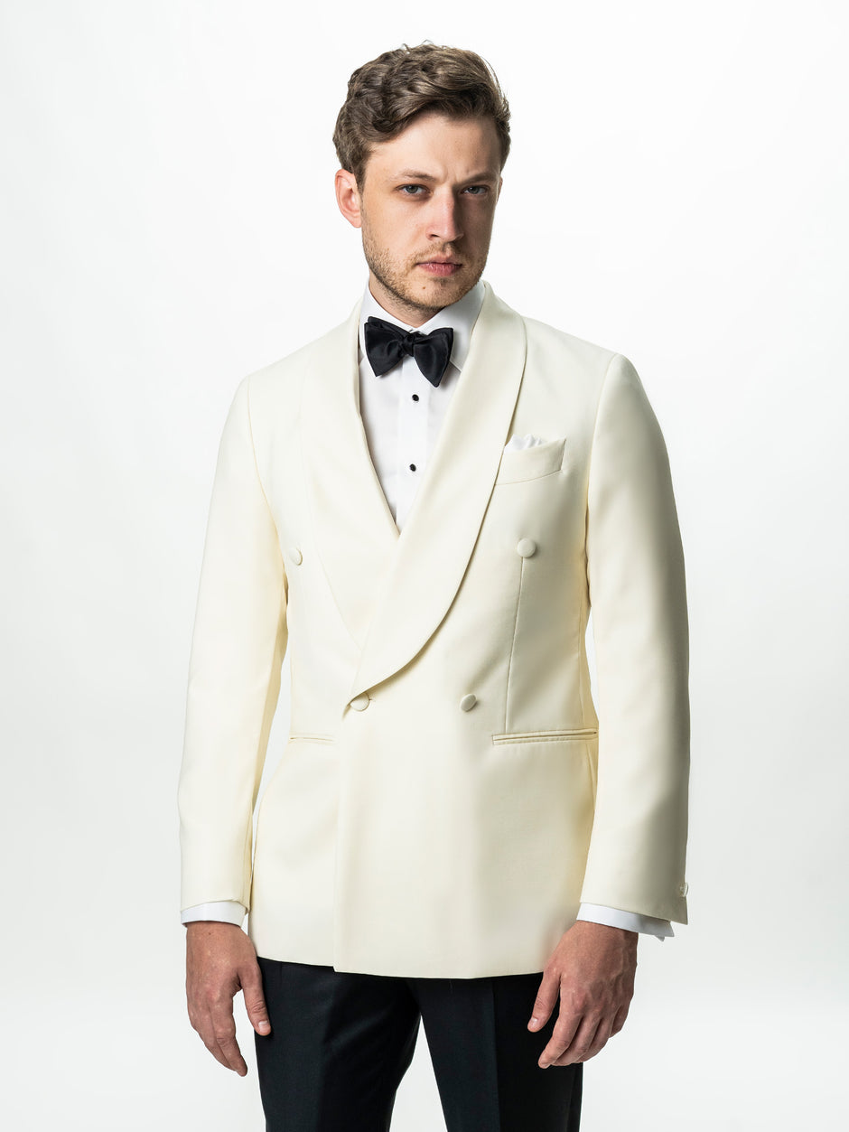 Costum Mire Smoking Alb Perla Lana Vitale Barberis BMan344 (12)