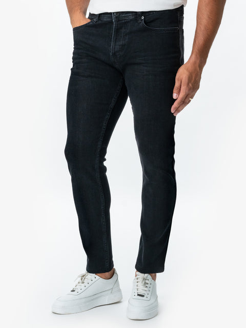 Blugi Negri Simpli Barbati Office Corporate Slim Fit Sezon Toamna&Iarna BMan337 (1)