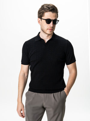 Tricou Barbati Polo Deschis Negru BMan0106