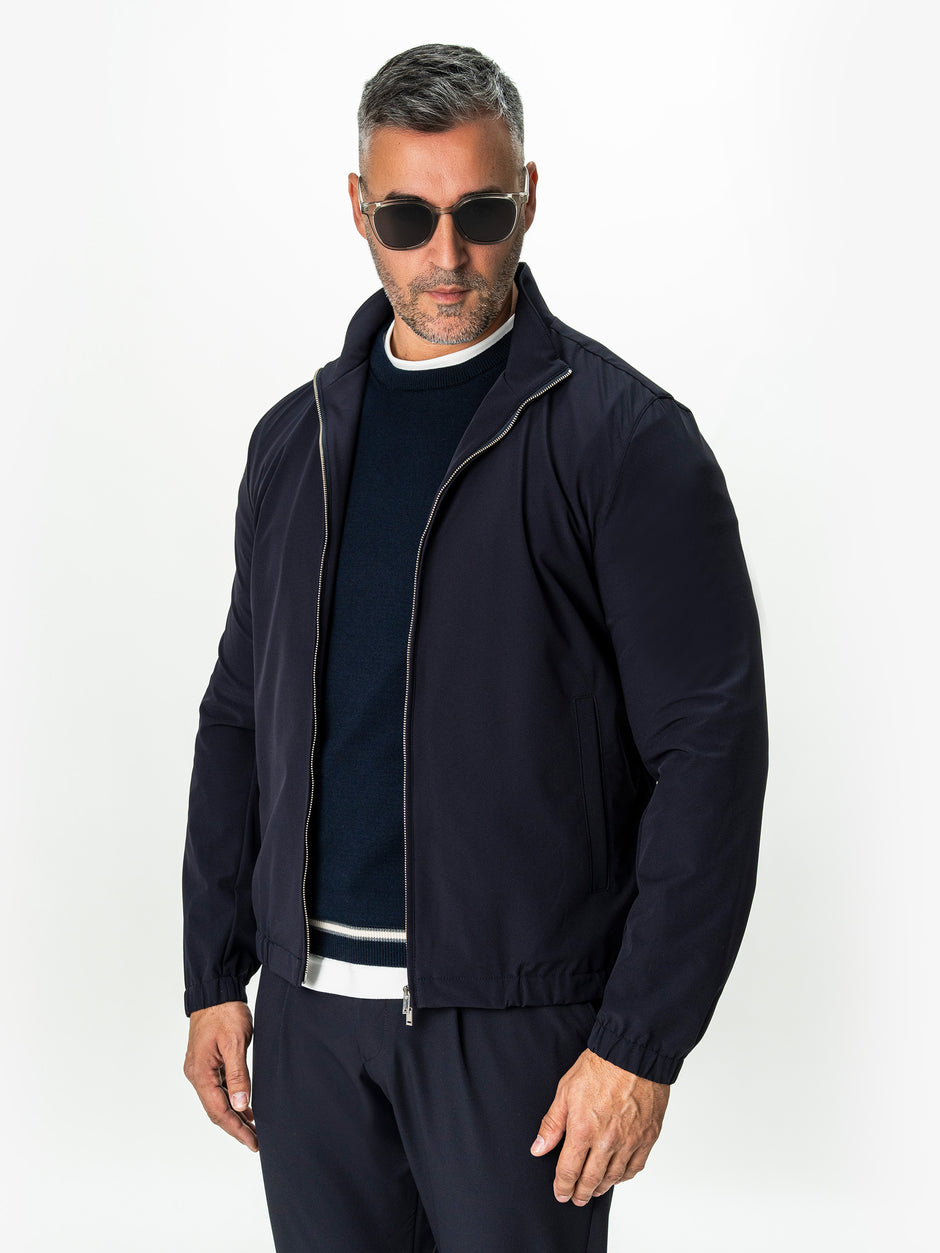 Jacheta Barbati Bleumarin Din Material Tehnic Elastic BMan0006 (5)