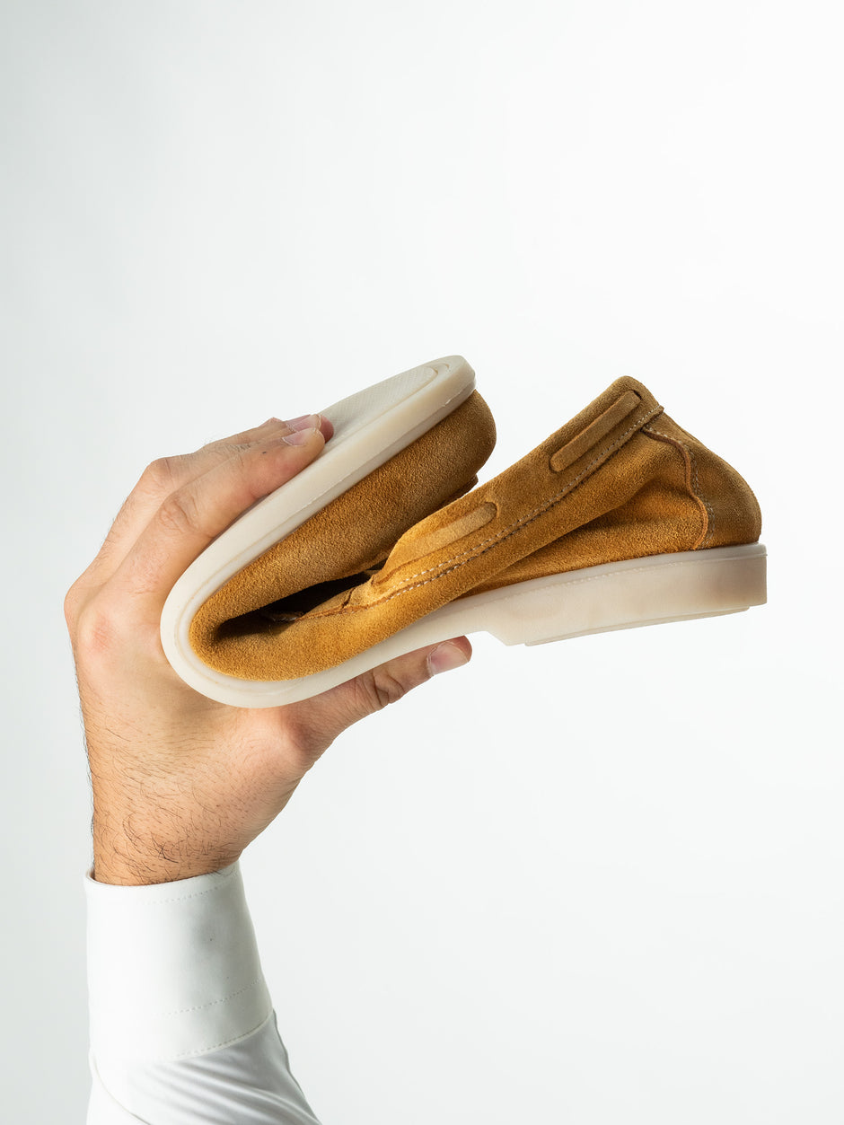 Mocasini Barbati City Loafers Bej Mango Piele Intoarsa Naturala BMan197 (5)