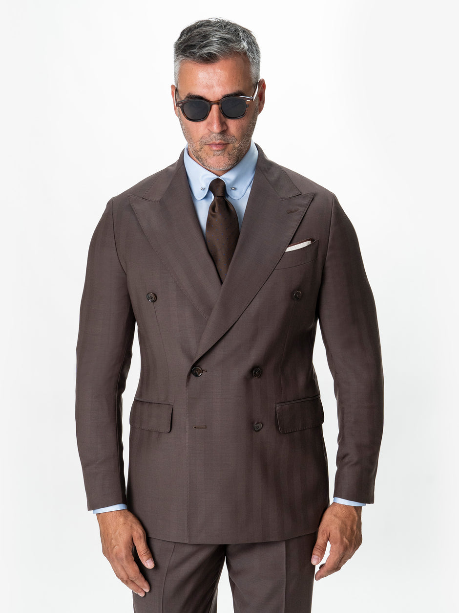 Costum Barbati Maro Double Breasted 100% Lana Loro Piana BMan0105 (7)