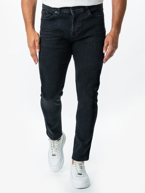 Blugi Negri Simpli Barbati Office Corporate Slim Fit Sezon Toamna&Iarna BMan337 (2)