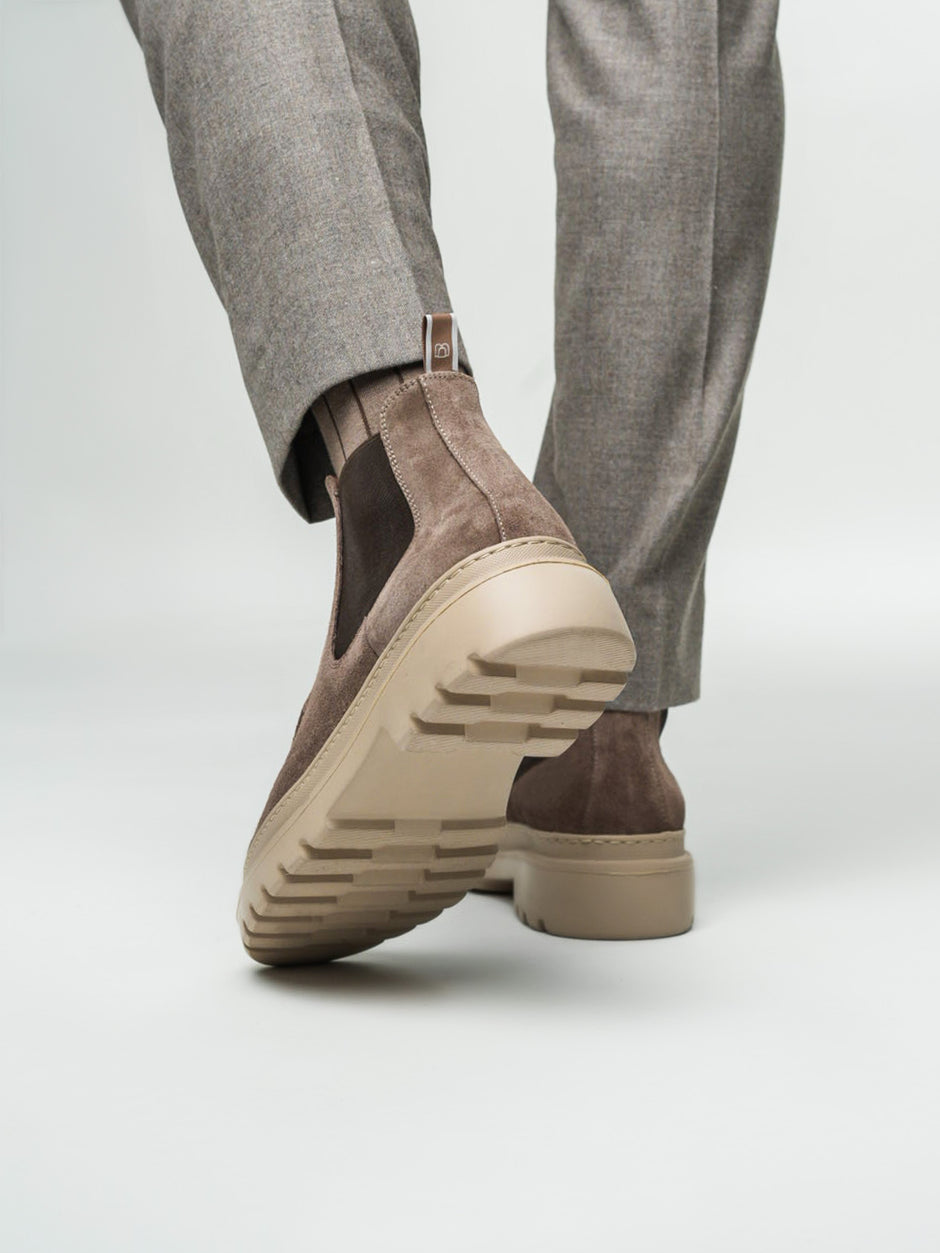 Ghete Barbati Maro Din Piele Intoarsa Cu Talpa Din Spuma BMan149 (3)