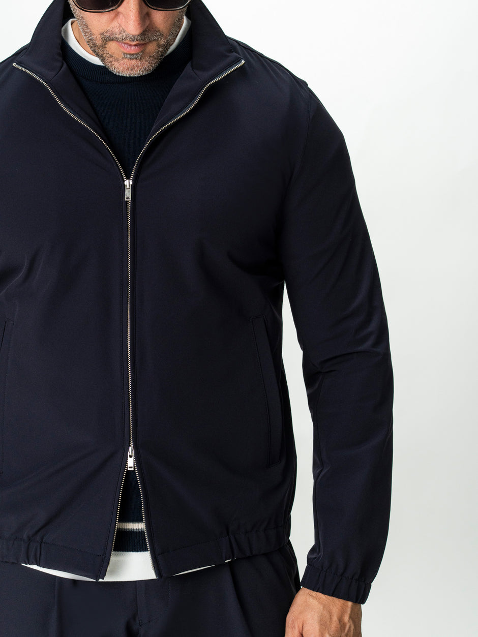 Jacheta Barbati Bleumarin Din Material Tehnic Elastic BMan0006 (3)