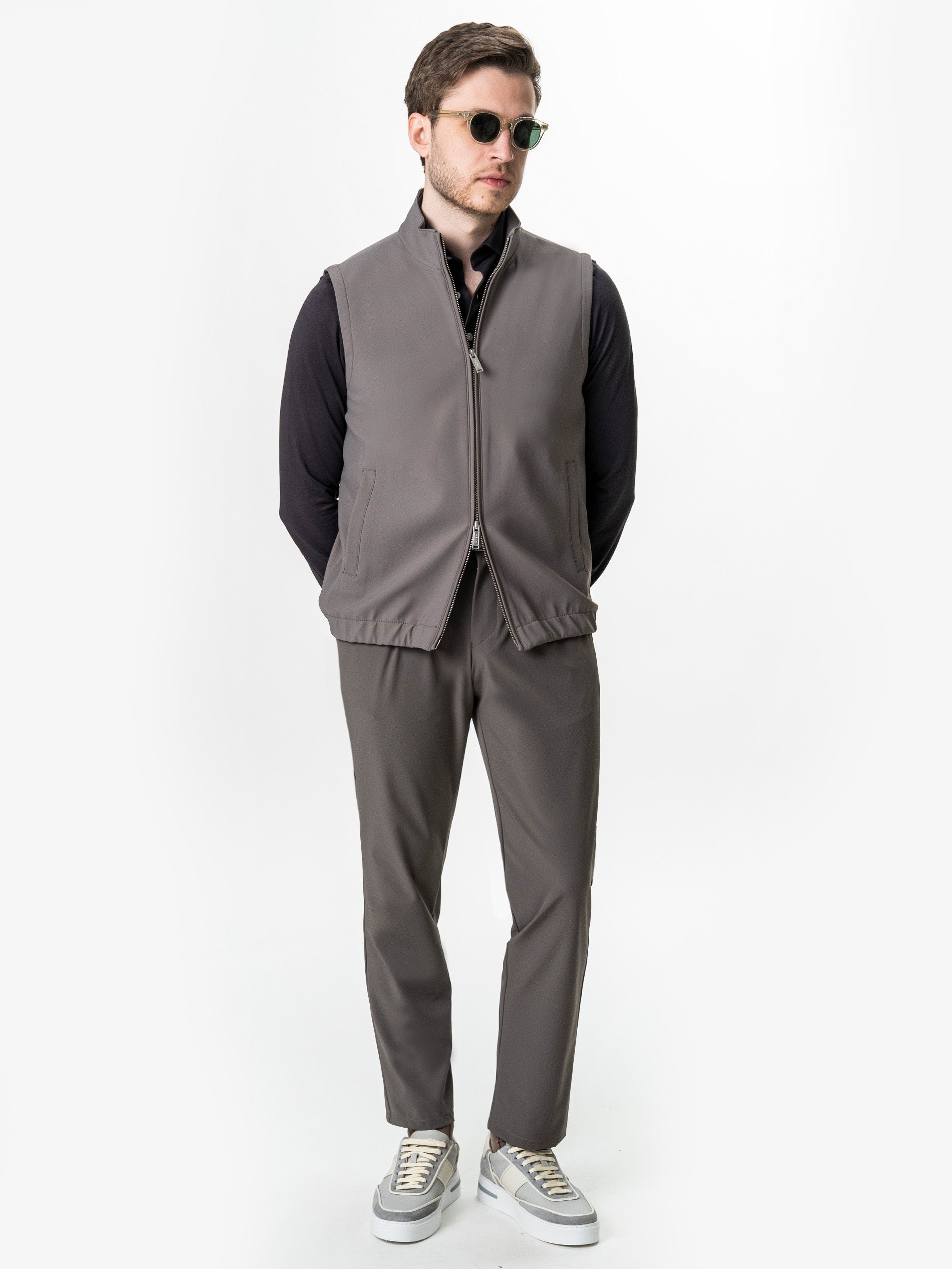 Vesta Premium Tip Jacketa Fara Maneci Bej Taupe BMan0003