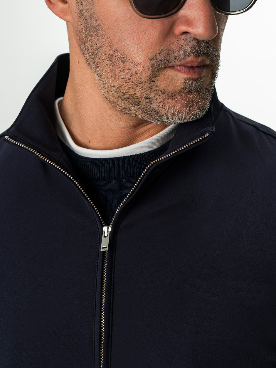 Jacheta Barbati Bleumarin Din Material Tehnic Elastic BMan0006 (6)