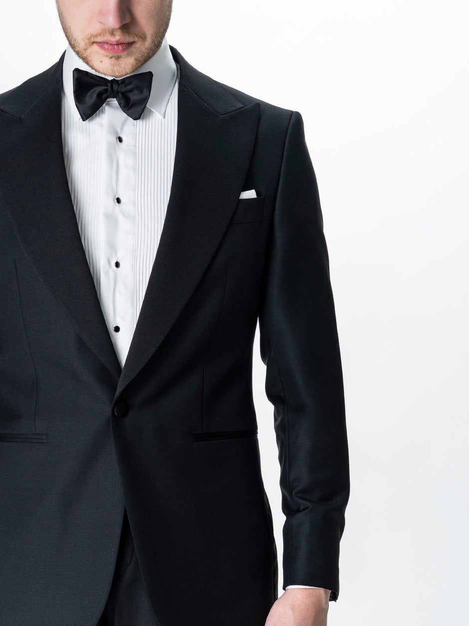 Costum Ceremonie Barbati Smoking Negru Lana Vitale Barberis BMan341 (10)