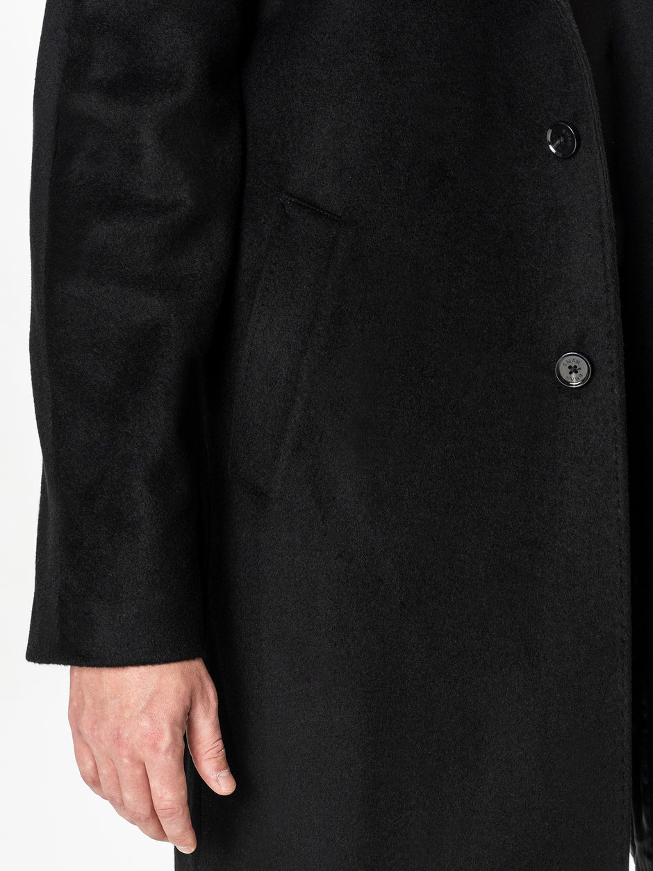 Palton Negru Barbati Relaxed Fit 100% Lana BMan0008 (6)