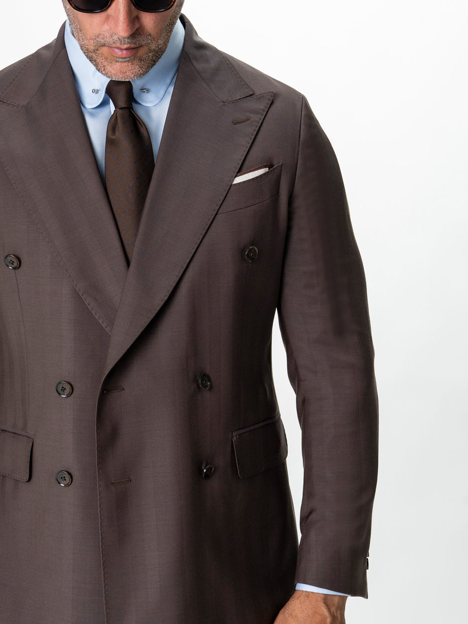 Costum Barbati Maro Double Breasted 100% Lana Loro Piana BMan0105 (5)