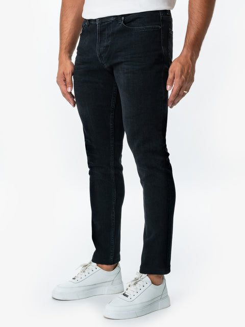 Blugi Negri Simpli Barbati Office Corporate Slim Fit Sezon Toamna&Iarna BMan337 (5)