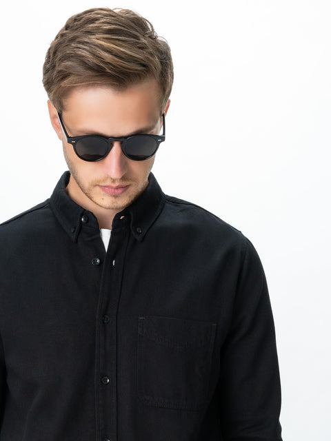 Camasa Casual Barbati Neagra De Toamna & Iarna Din Bumbac Tip Overshirt BMan0029 (3)