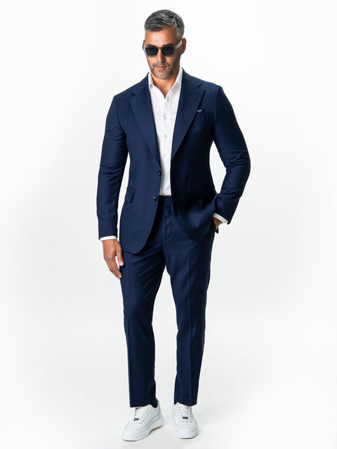 Costum Barbati Albastru Indigo 100% Lana Vitale Barberis 100'S BMan0001