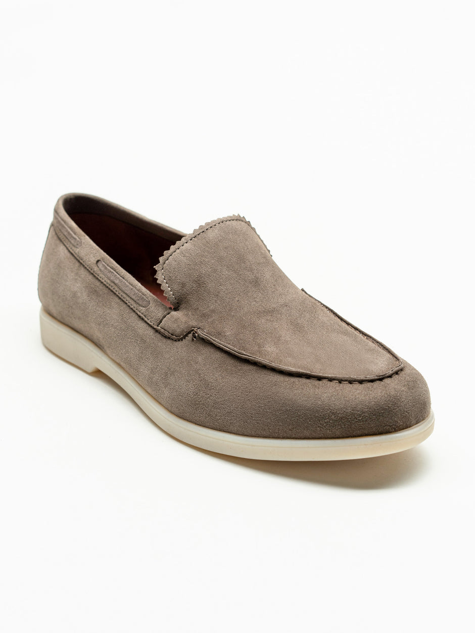 Mocasini Loafers Bej Taupe Barbati 100% Piele Intoarsa BMan197 (5)