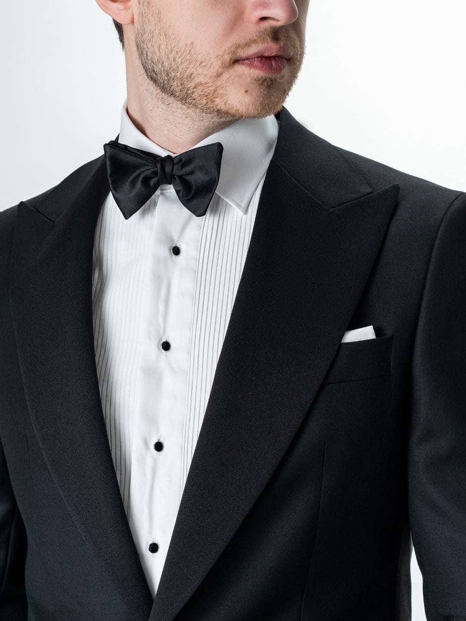 Costum Ceremonie Barbati Smoking Negru Lana Vitale Barberis BMan341 (3)