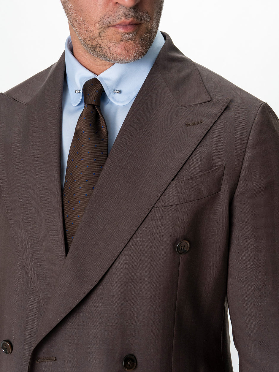 Costum Barbati Maro Double Breasted 100% Lana Loro Piana BMan0105 (6)