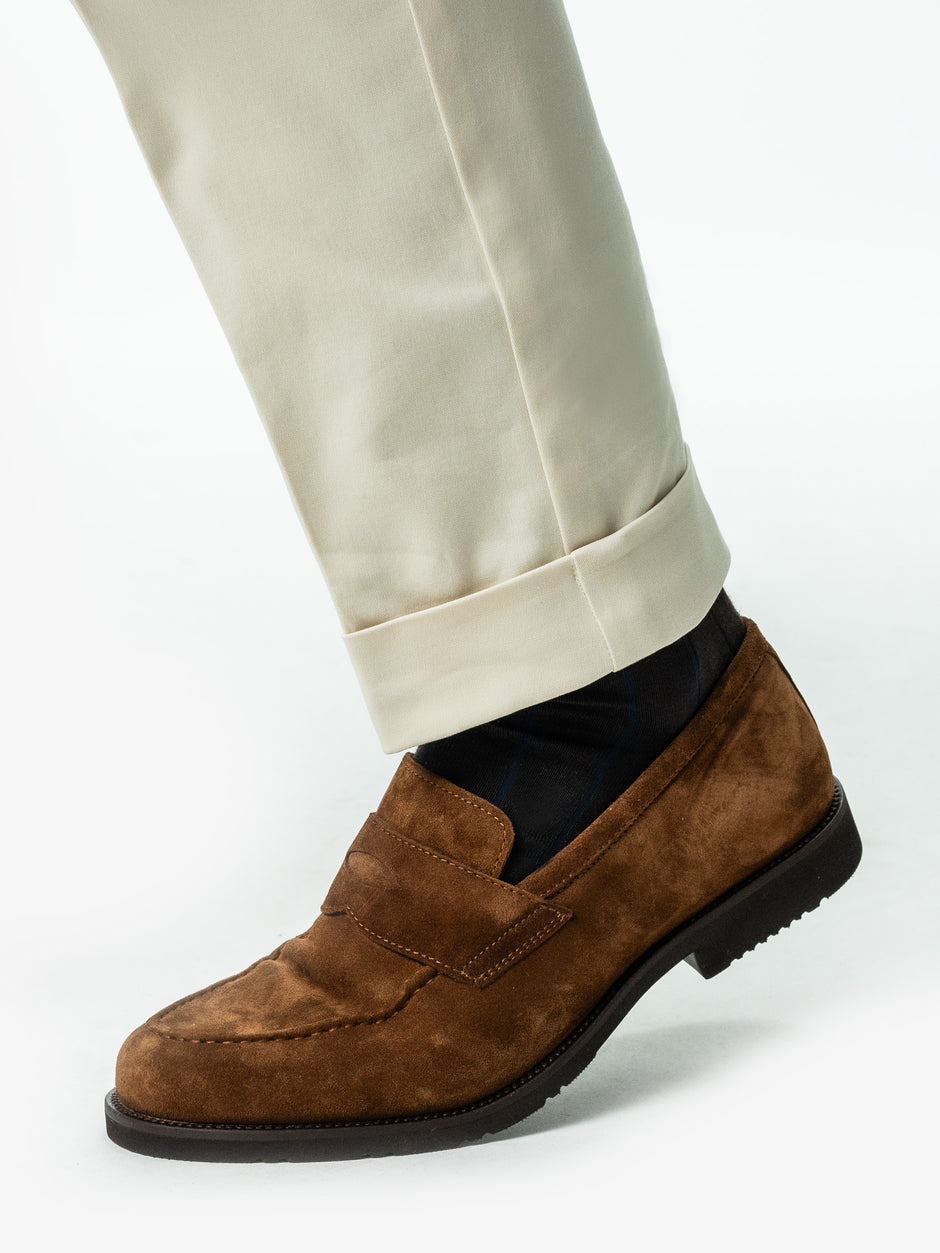 Pantaloni Crem Gurkha Cu Pense Barbati Bumbac All Season BMan0021 (4)