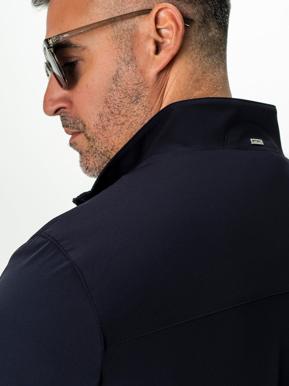 Jacheta Barbati Bleumarin Din Material Tehnic Elastic BMan0006 (8)