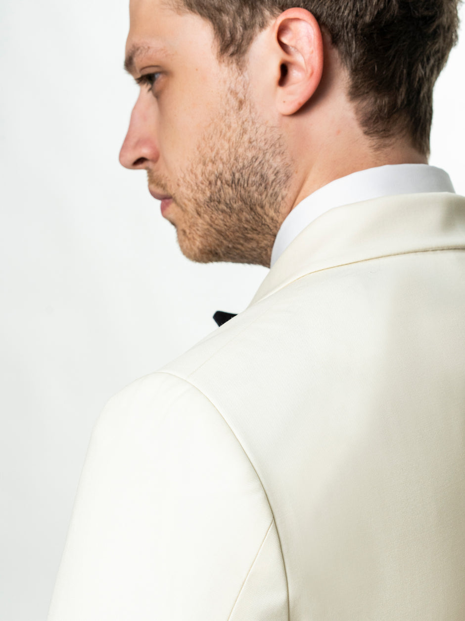 Costum Mire Smoking Alb Perla Lana Vitale Barberis BMan344 (6)