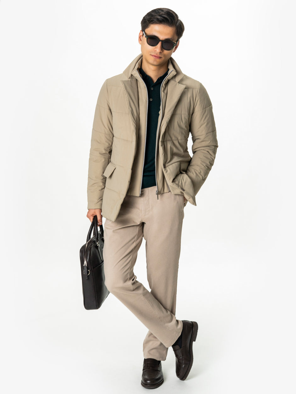 Pulover Polo Barbati Verde din 100% Lana Cashwool BMan0053 (2)