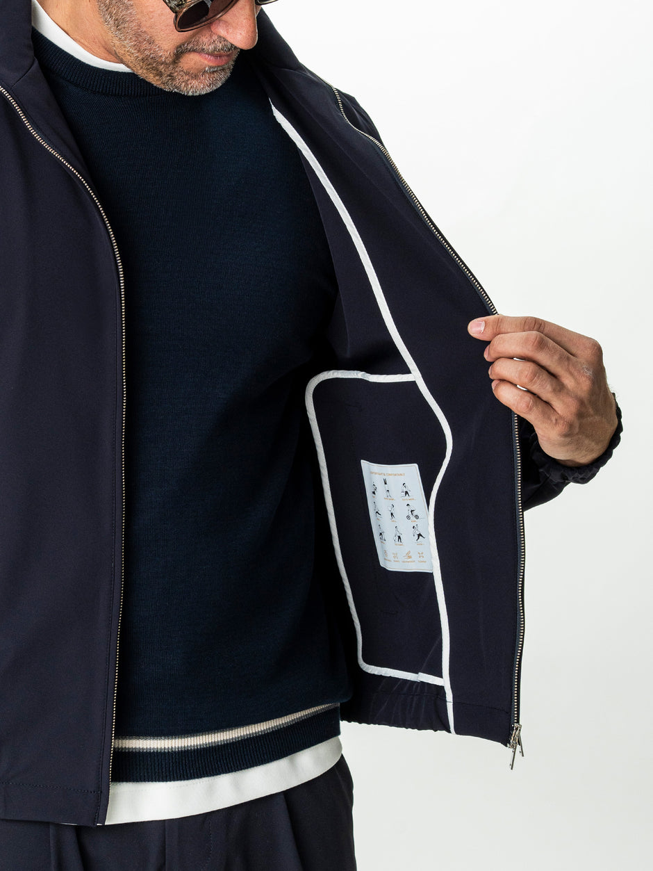 Jacheta Barbati Bleumarin Din Material Tehnic Elastic BMan0006 (10)