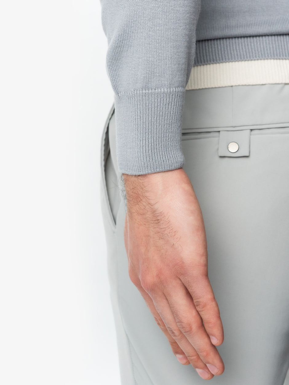 Pulover Barbati Casual Din Bumbac Gri Guler Circular Dublat BMan0011 (5)