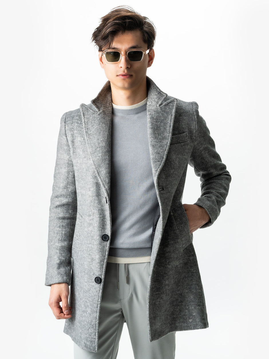 Pulover Barbati Casual Din Bumbac Gri Guler Circular Dublat BMan0011 (4)