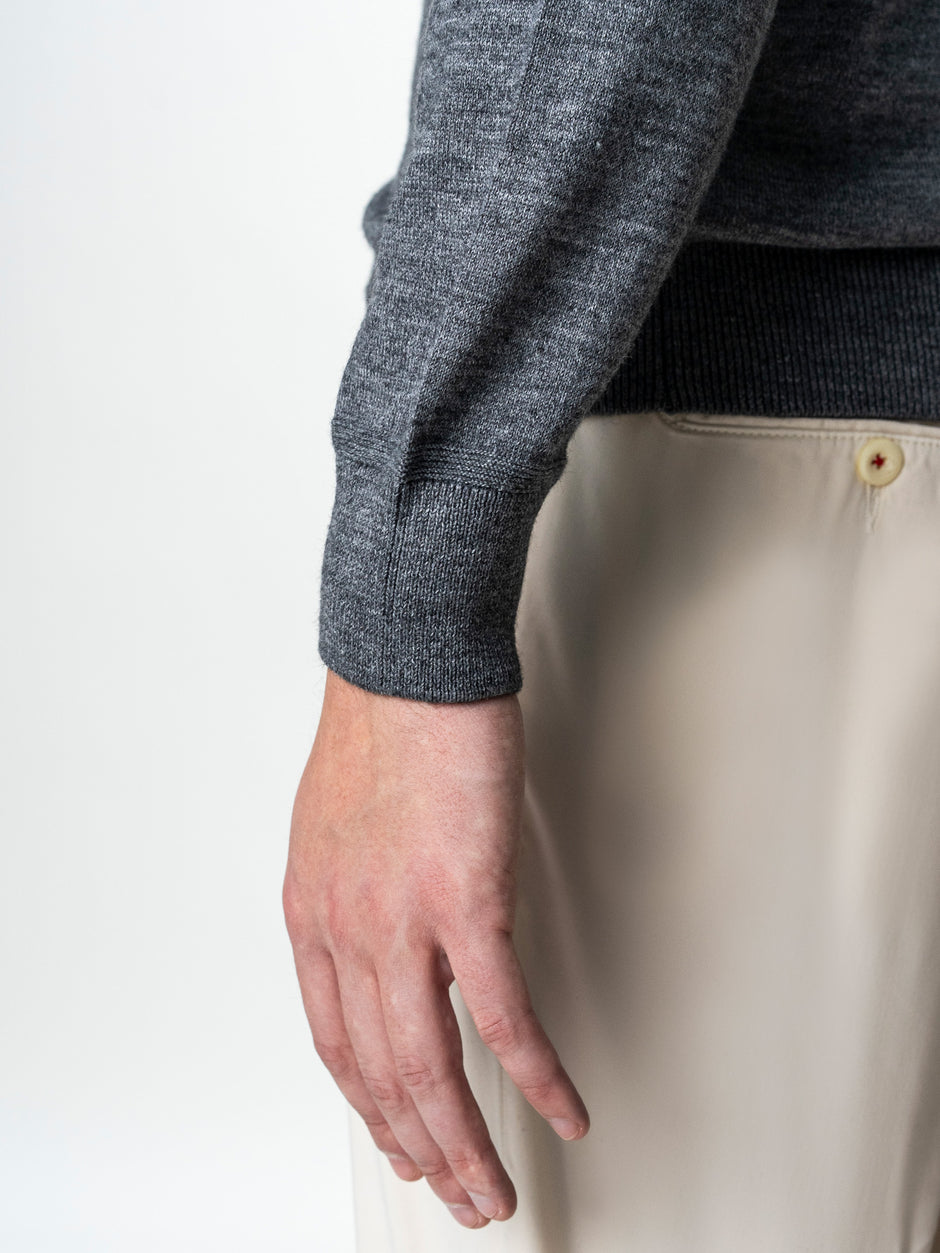 Pulover Gri Barbati Cu Nasturi Tip Cardigan BMan0038 (11)