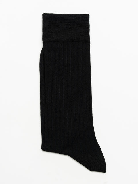 Sosete Barbati Negre Dungi Fine 100% Bumbac Organic Mercerizat BMan158