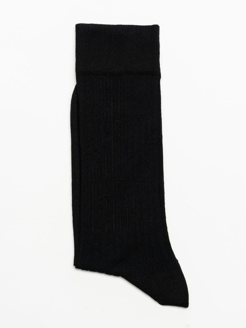 Sosete Barbati Negre Dungi Fine 100% Bumbac Organic Mercerizat BMan158 (1)