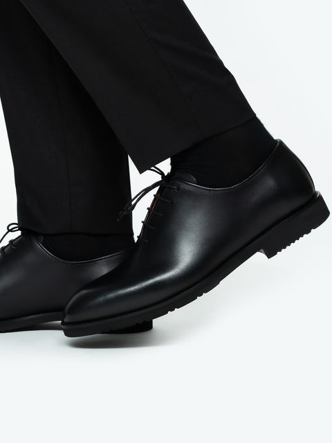 Pantofi Barbati Eleganti Oxford Negri din 100% Piele Naturala cu Talpa Din Spuma BMan0330 (2)