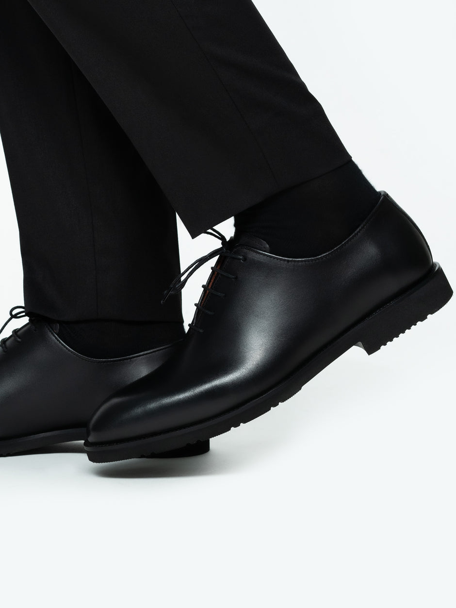 Pantofi Barbati Eleganti Oxford Negri din 100% Piele Naturala cu Talpa Din Spuma BMan0330 (1)