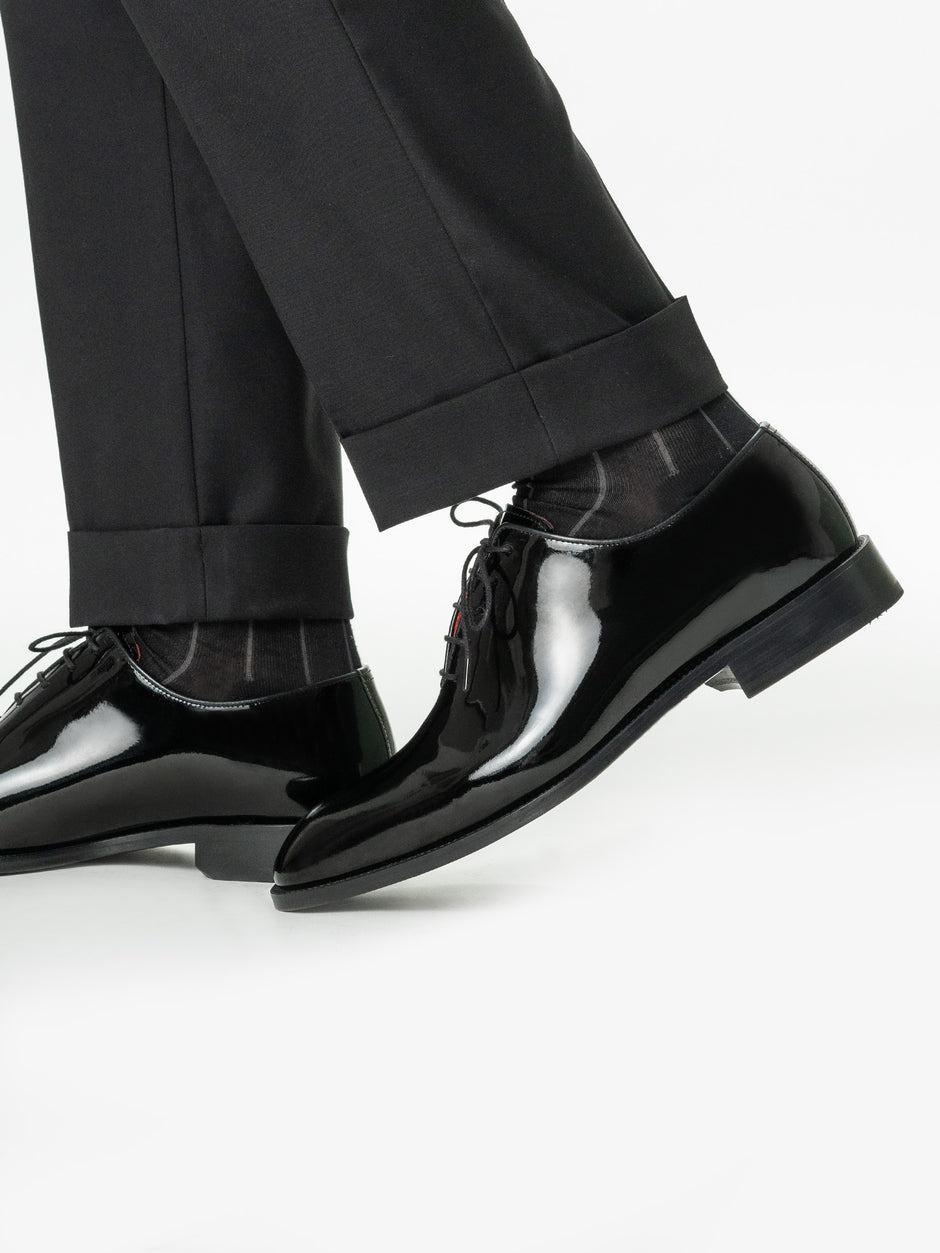 Pantofi Eleganti Barbati Negru Lucios Ceremonie 100% Piele Naturala BMan0412 (3)