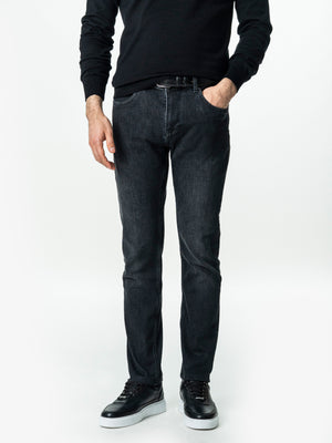 Blugi Barbati Gri Inchis Comfort Fit Denim T400 BMan0003