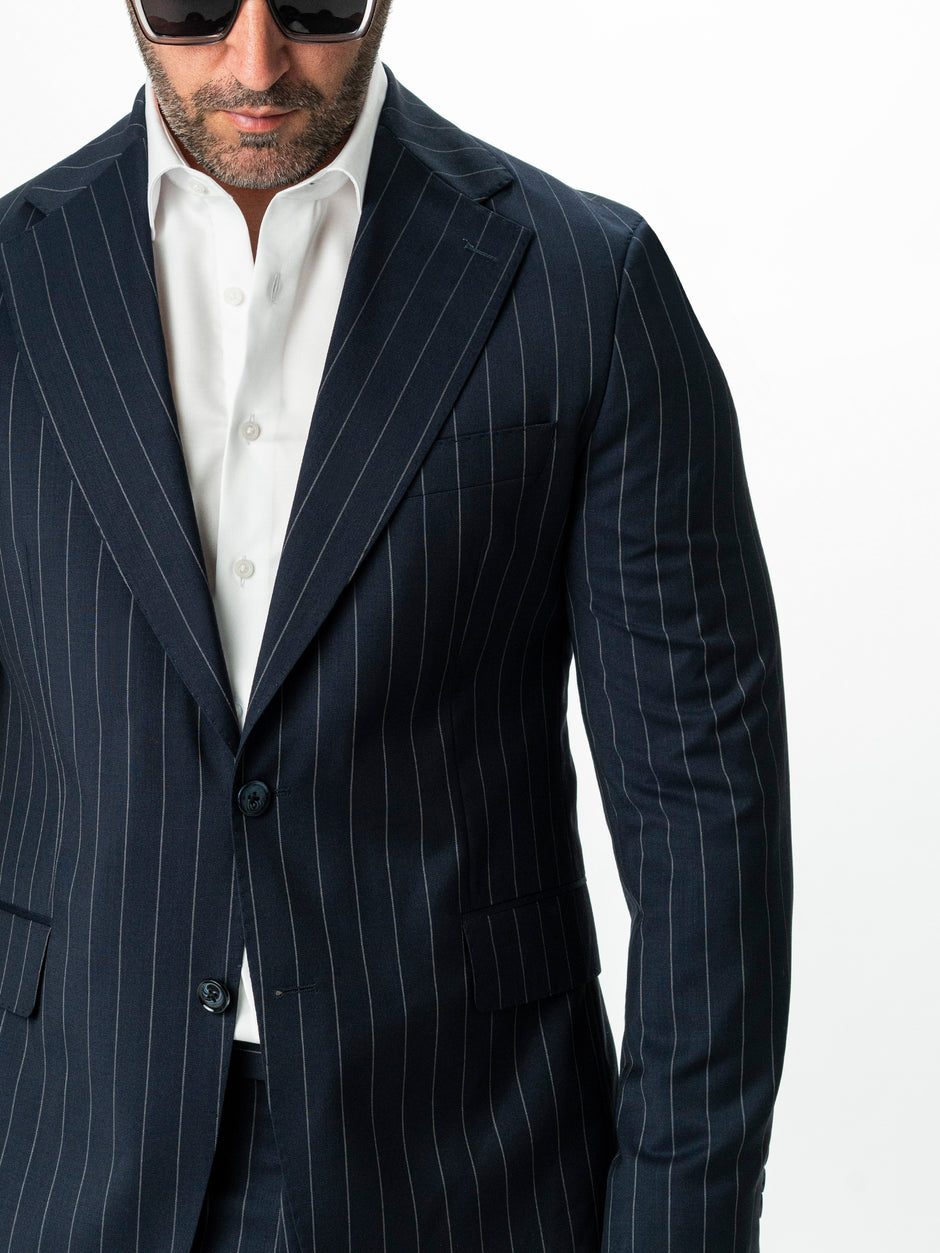 Costum Barbati Bleumarin Dungi Lana Vitale Barberis Super 110'S BMan0014 (11)