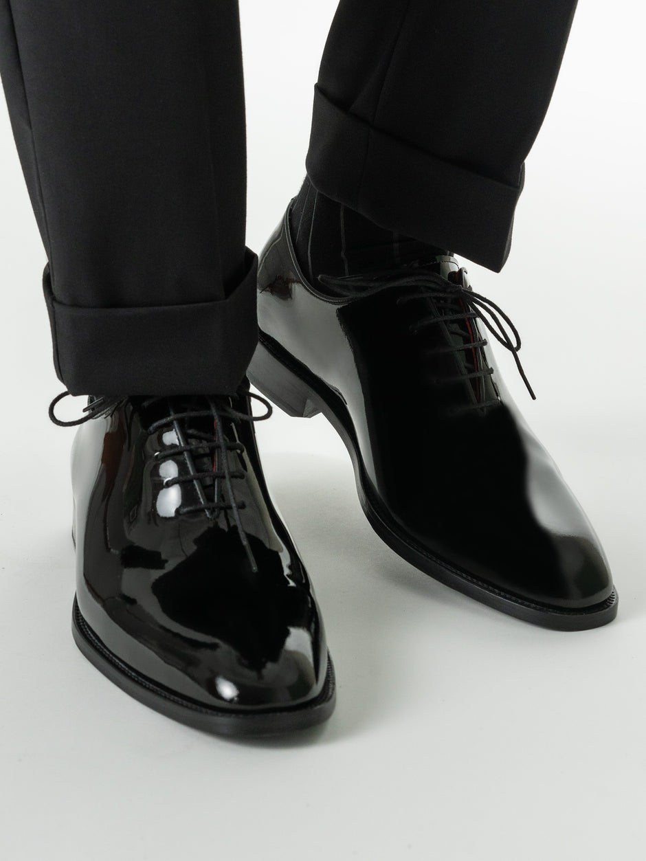 Pantofi Eleganti Barbati Negru Lucios Ceremonie 100% Piele Naturala BMan0412 (9)