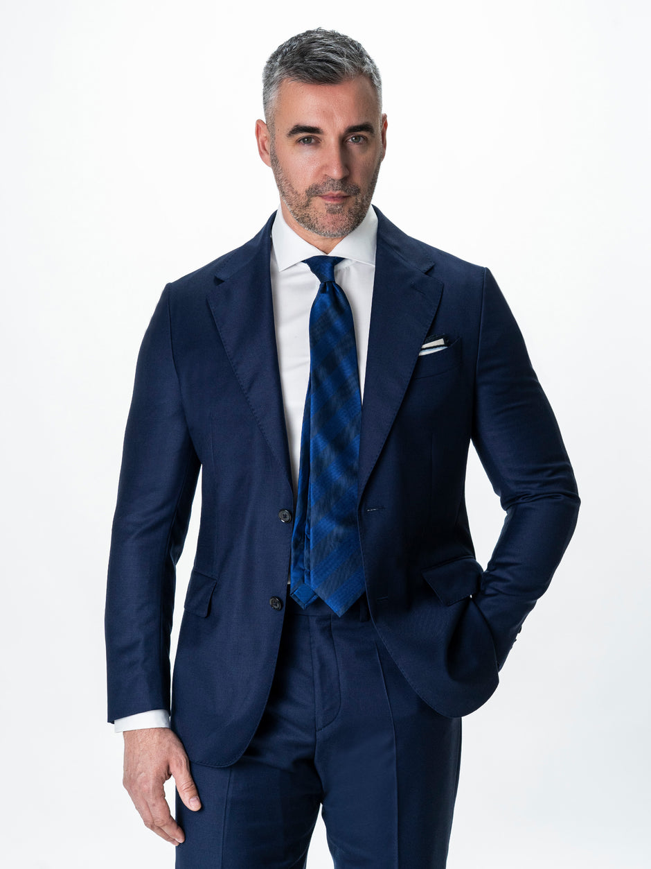 Costum Barbati Bleumarin 100% Lana BMan0006 (5)