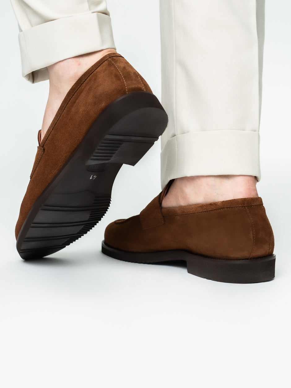 Mocasini Maro Barbati Penny Loafers Din Piele Intoarsa BMan220 (4)