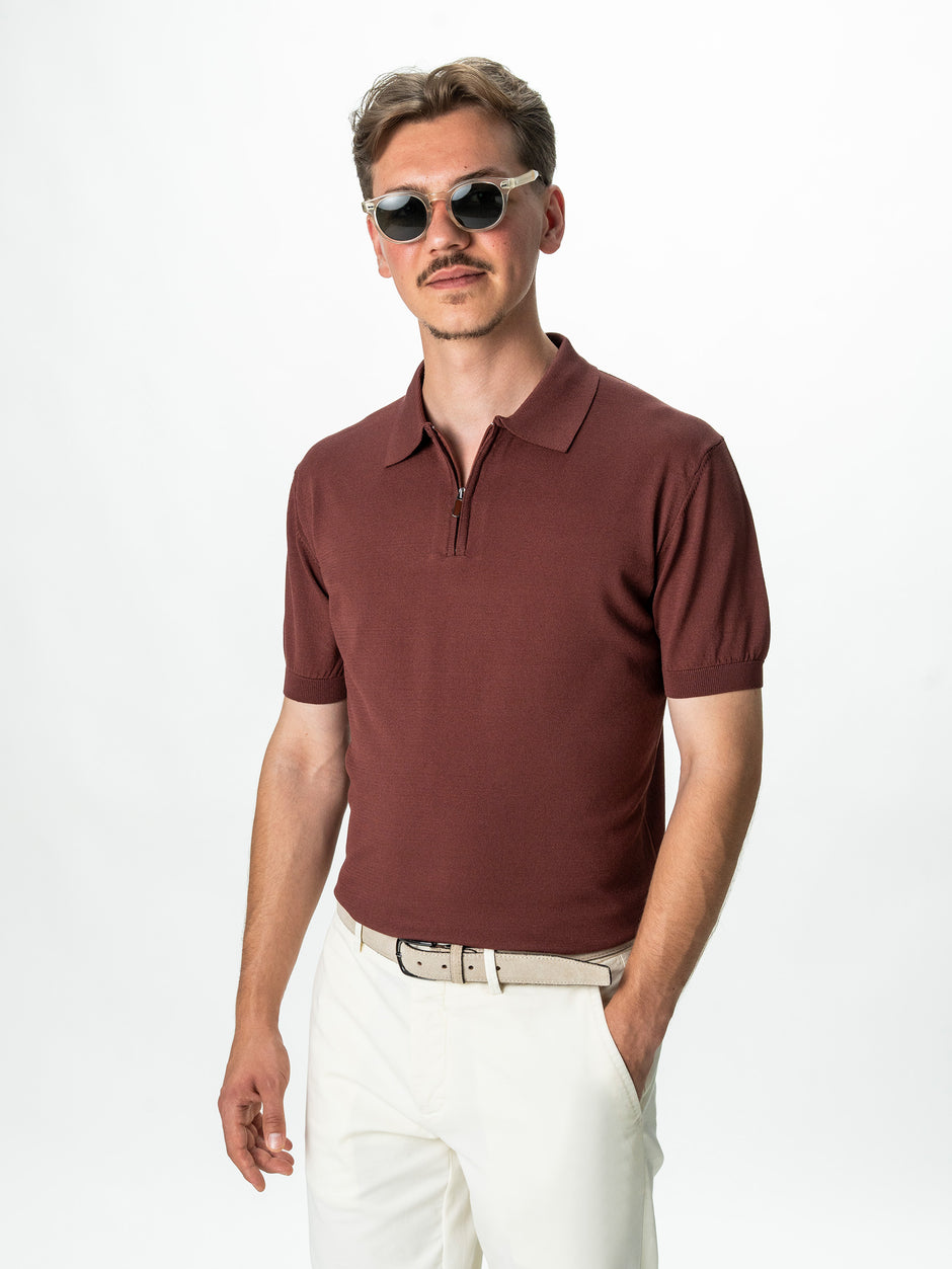 Tinuta Barbati Casual de Vara Bordeaux Bman1125 (3)