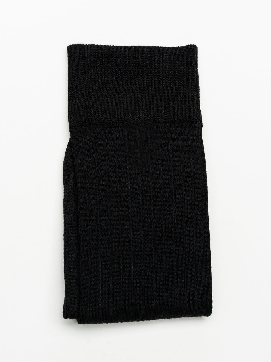 Sosete Barbati Negre Dungi Fine 100% Bumbac Organic Mercerizat BMan158 (3)